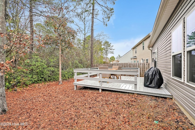 2306 Cottagefield Ln, Leland, NC 28451 - view of yard featuring a wooden deck