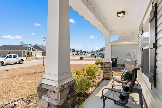 view of patio with covered porch