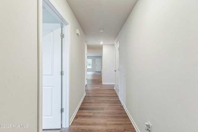 hall featuring hardwood / wood-style floors