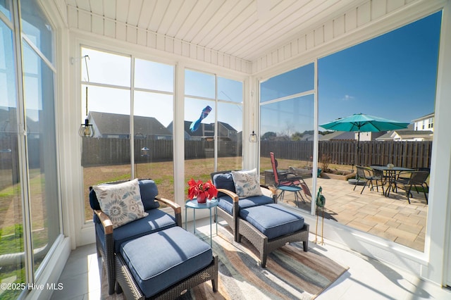 view of sunroom / solarium