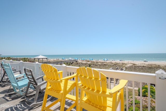 property view of water with a view of the beach