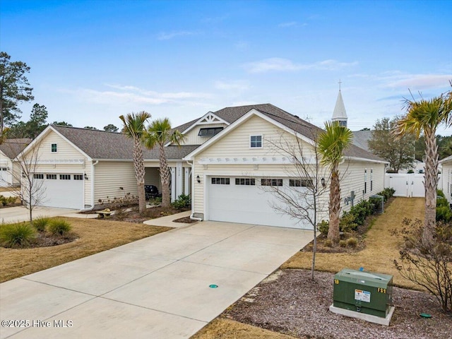 view of front of home featuring a garage