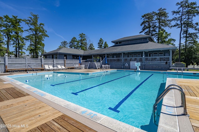 pool with fence