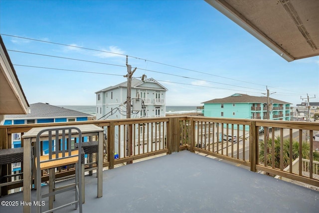 exterior space featuring a water view