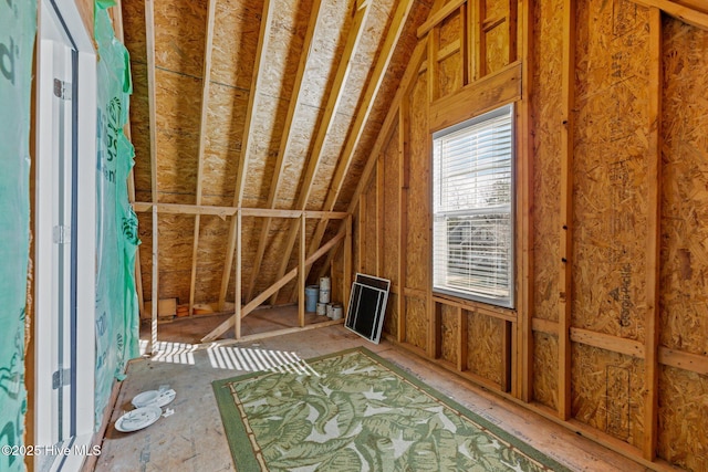 view of attic