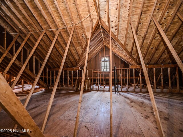 view of attic