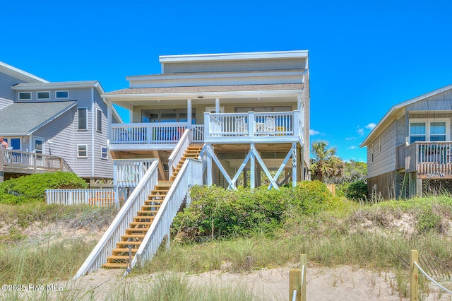 view of front of home with covered porch