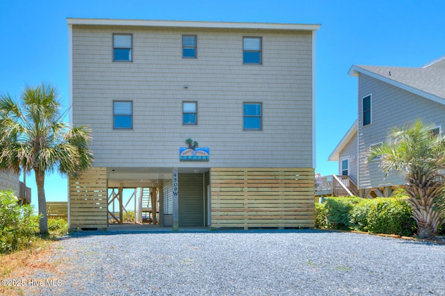 view of front of house with a carport