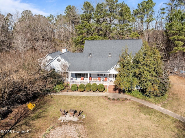 birds eye view of property