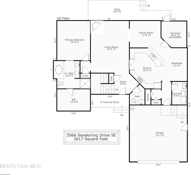 3566 Sanderling Dr SE, Southport, NC 28461 - property floor plan