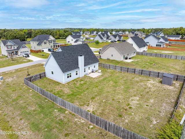 aerial view featuring a residential view