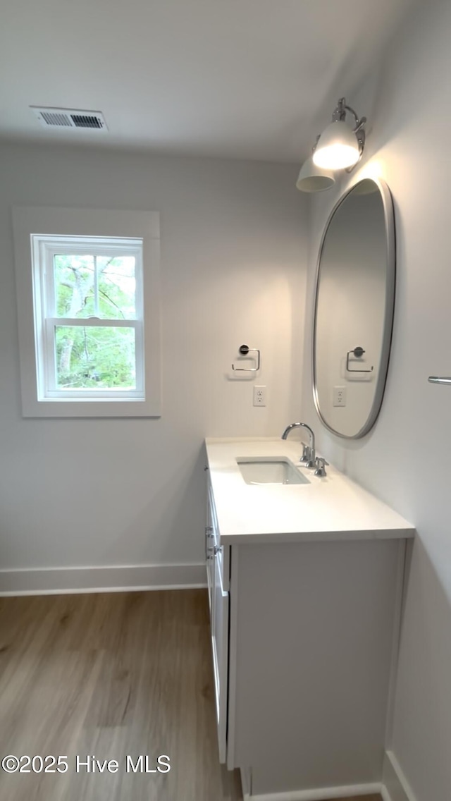 1643 Deerfield Dr SW, Ocean Isle Beach, NC 28469 - bathroom with vanity and wood finished floors