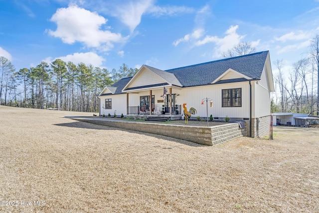 view of front of home with a porch