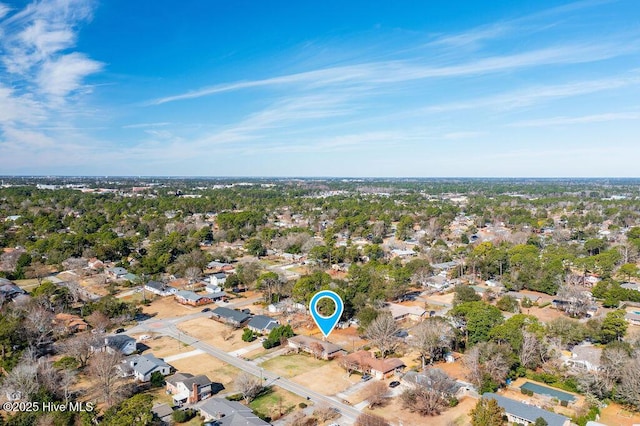 drone / aerial view with a residential view