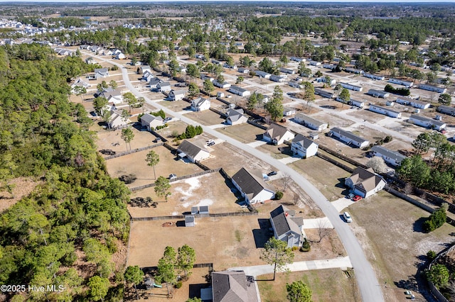 aerial view featuring a residential view