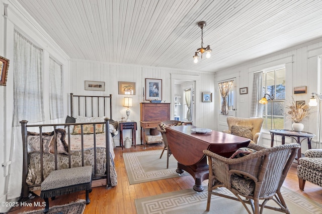 dining area featuring hardwood / wood-style flooring