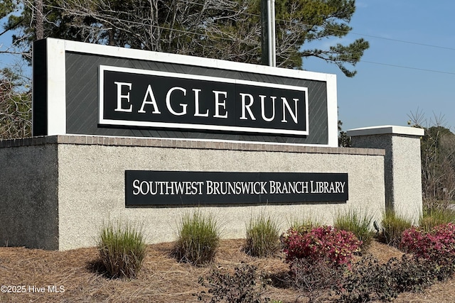 view of community sign