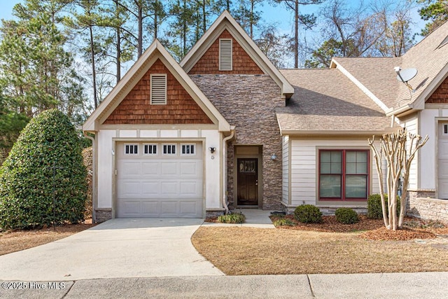 craftsman-style house featuring a garage