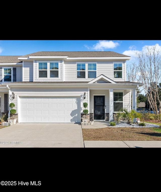 view of front of home featuring a garage