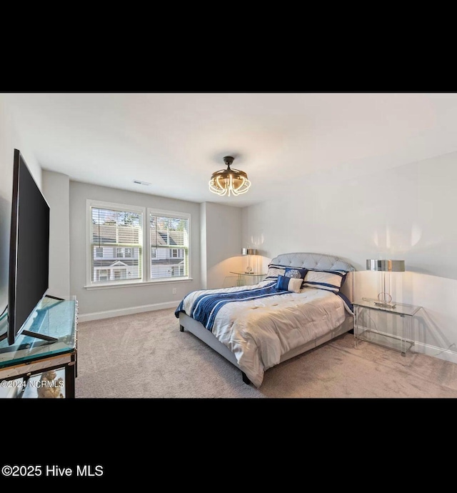 view of carpeted bedroom