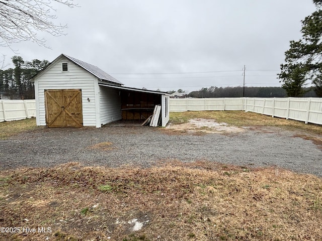 view of outdoor structure