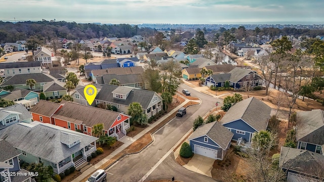 bird's eye view with a residential view