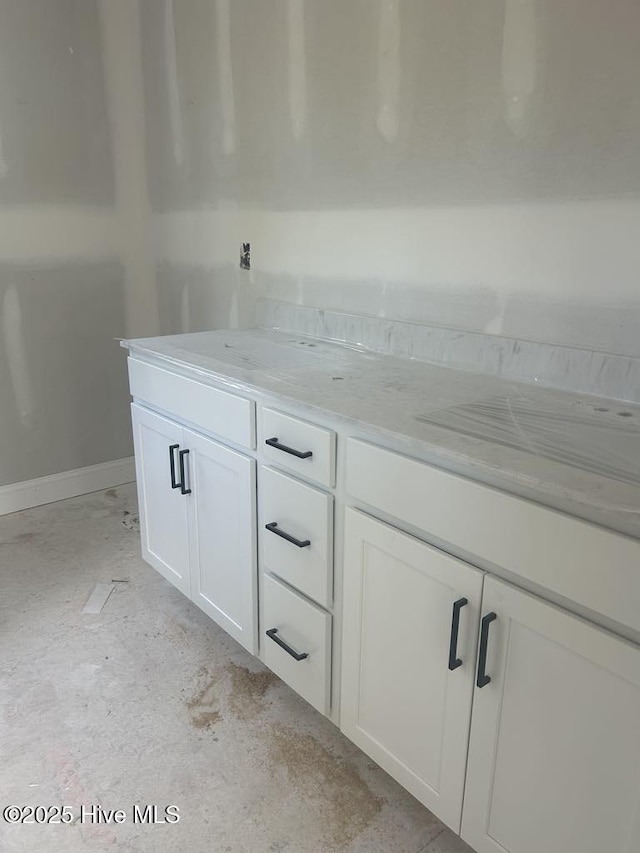 15661 Vista Point Ct, Wagram, NC 28396 - bathroom with double vanity and baseboards