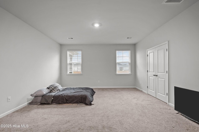 view of carpeted bedroom