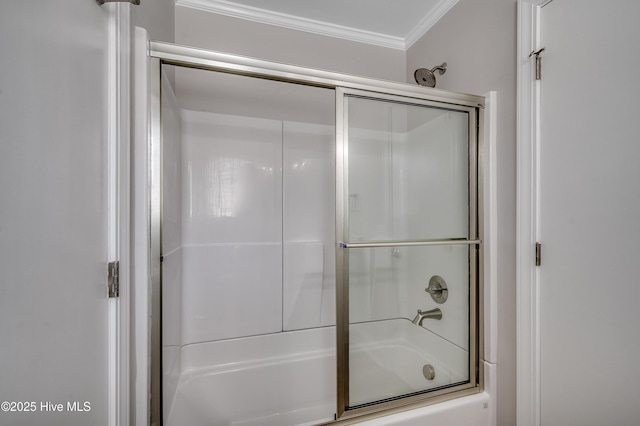 301 43rd Ave N, North Myrtle Beach, SC 29582 - full bathroom featuring bath / shower combo with glass door and crown molding
