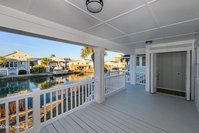 301 43rd Ave N, North Myrtle Beach, SC 29582 - deck featuring a residential view and a water view