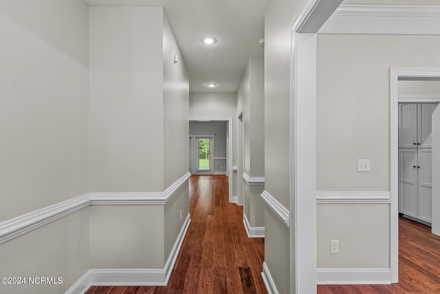 427 Candlewood Dr, Jacksonville, NC 28540 - hallway with dark hardwood / wood-style floors