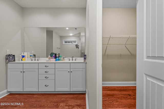427 Candlewood Dr, Jacksonville, NC 28540 - bathroom with wood-type flooring and vanity