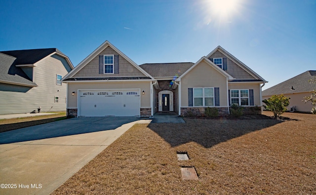 craftsman-style home featuring a garage