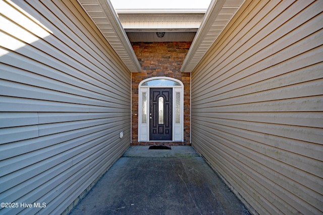 view of doorway to property