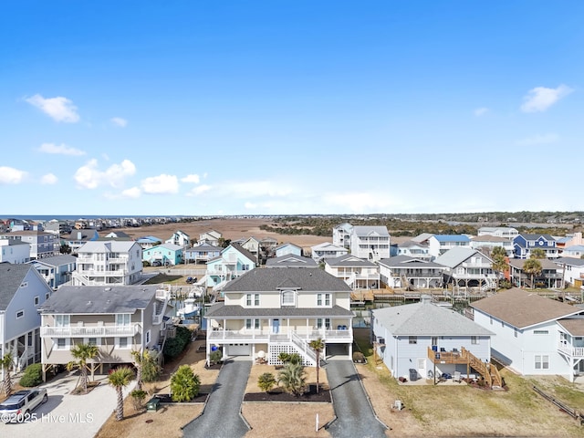 aerial view featuring a residential view