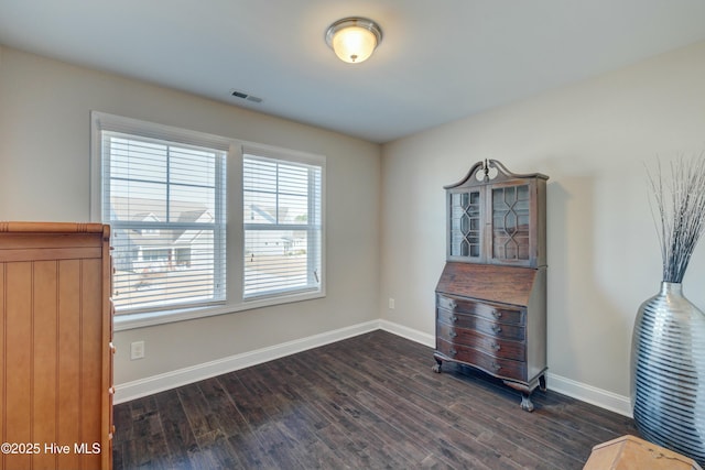 interior space featuring dark hardwood / wood-style floors