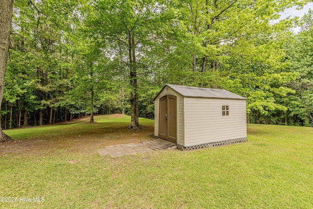 view of shed