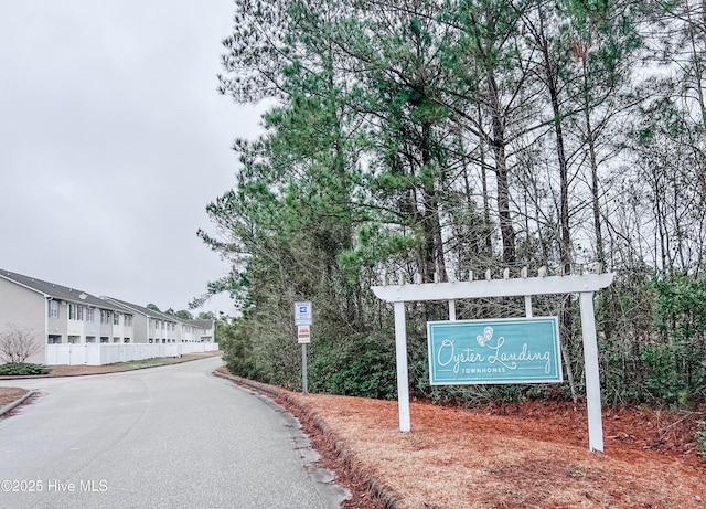 view of community sign