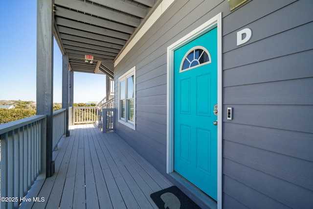 view of doorway to property