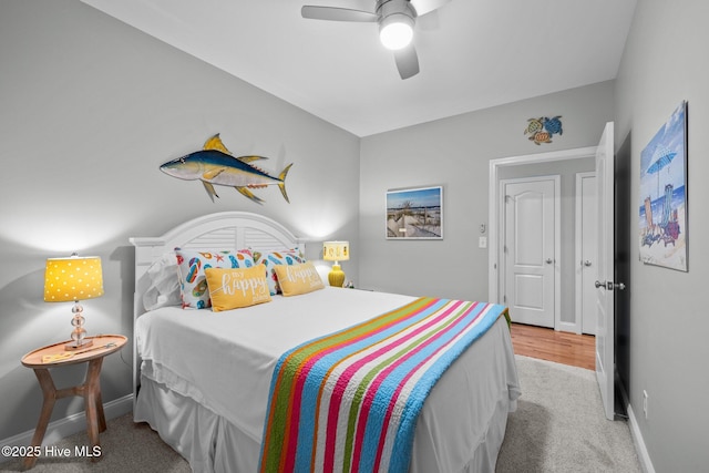 bedroom with ceiling fan