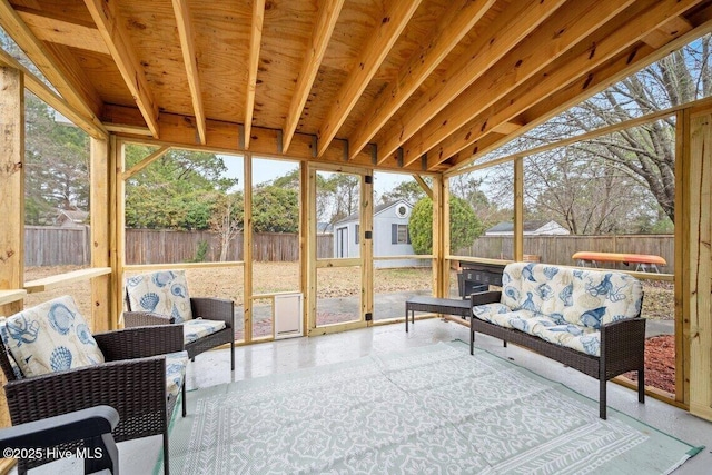 view of sunroom