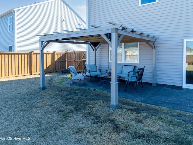 exterior space featuring outdoor lounge area