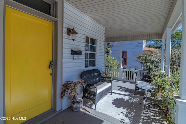 view of patio / terrace with a porch