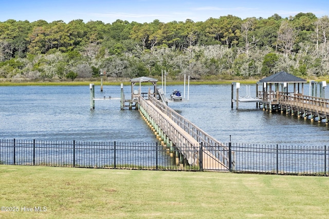 57 Craven St, Ocean Isle Beach, NC 28469 - dock area with a water view