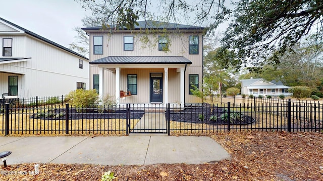 view of front of house with covered porch