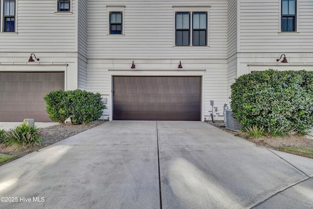 garage with central air condition unit