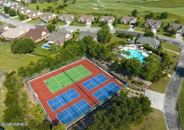 birds eye view of property featuring a residential view