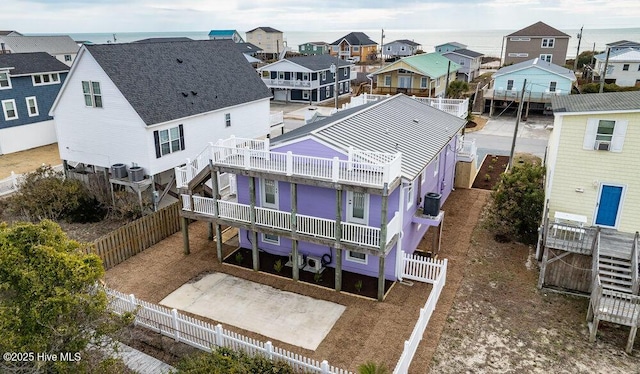 aerial view with a residential view