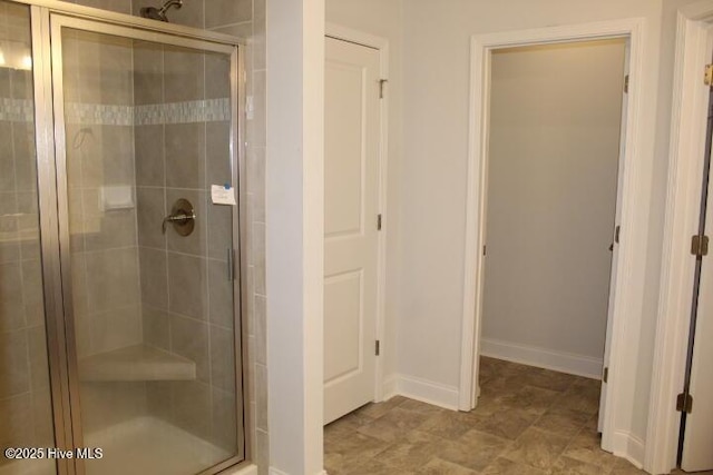 bathroom featuring walk in shower