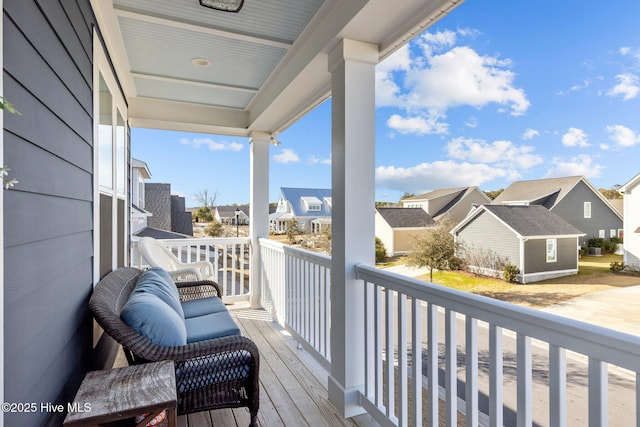 balcony with a residential view